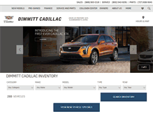 Tablet Screenshot of dimmittcadillac.com